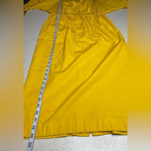 Howard Wolf Yellow Tea Length Dress Button Front Vintage Size 8 - Picture 10 of 13